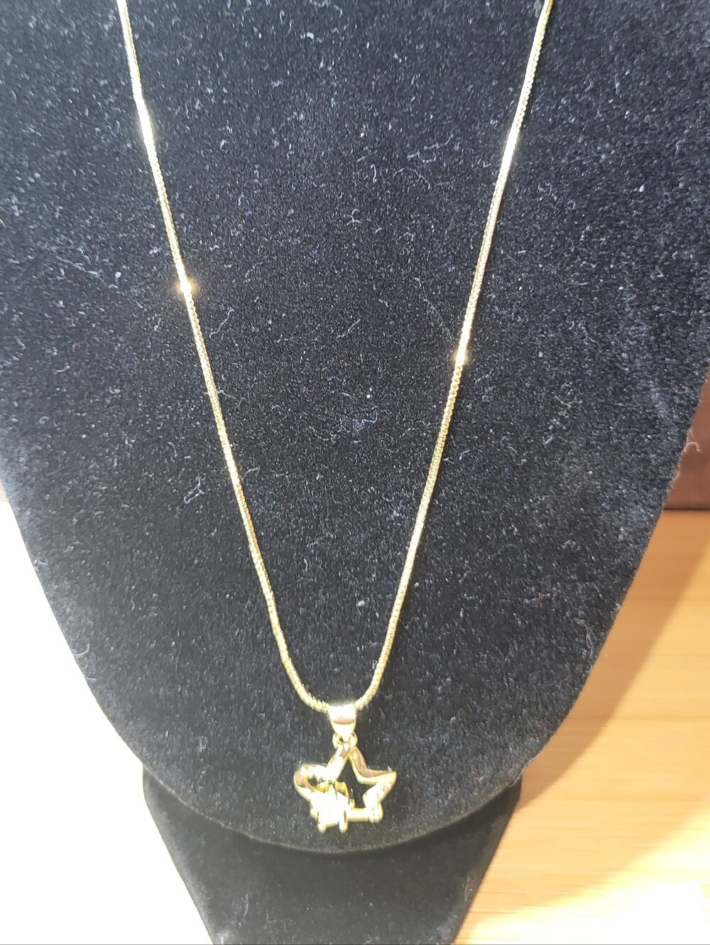 18K Gold Filled Star Swarovski Crystal Pendant Necklace - Women's Jewelry